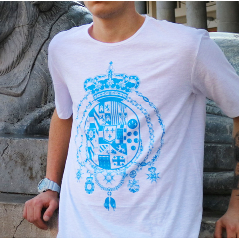 2Sicilies, white t-shirt with Two Sicilies crest | Tattà