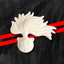 Carabinieri Flame Magnet in Ceramic Plaster | Tattà