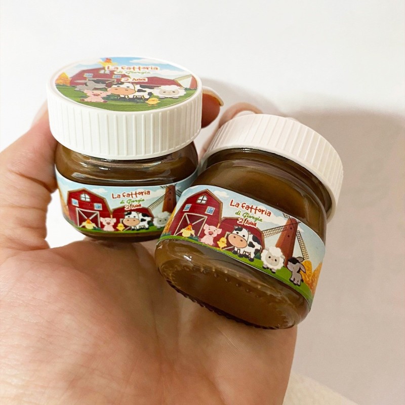 Kit Nutelline in vetro con grafica personalizzata Kit Nutelline in vetro con grafica personalizzata