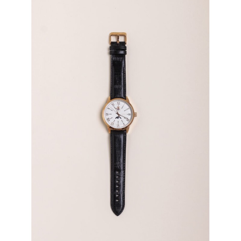 Argenio Orologio Argenio Napoli “fase lunare” con cinturino in pelle nero Argenio Orologio Argenio Napoli “fase lunare” con cinturino in pelle nero