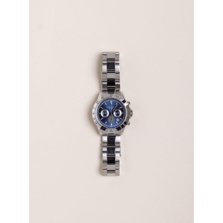 Argenio Orologio Argenio Napoli Crono blu Stemma con cinturino in acciaio