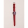 Argenio Orologio Argenio Napoli ultrapiatto rosso Stemma cinturino in pelle