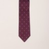 Cravatta seta bordeaux Argenio Napoli gigli oro