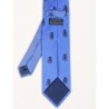 Cravatta seta celeste Argenio Napoli Stemmi Regno due Sicilie blu