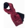 Sciarpa seta bordeaux lana blu Argenio Napoli gigli Borbonici oro