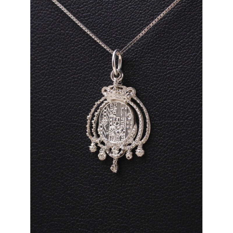 Collana stemma Regno due Sicilie microfuso in argento 925