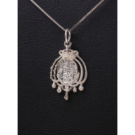 Collana stemma Regno due Sicilie microfuso in argento 925