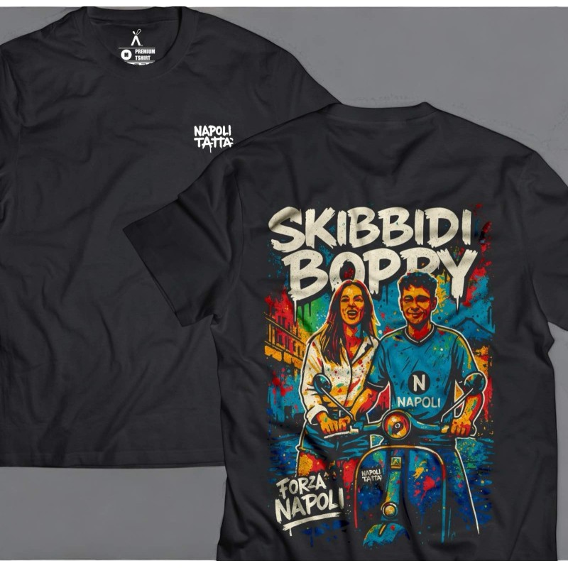 SKIBBIDI BOPPY FORZA NAPOLI, T-Shirt Unisex SKIBBIDI BOPPY FORZA NAPOLI, T-Shirt Unisex