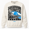 Felpa girocollo crema San Giovanni a Teduccio Napoli, collezione Quarters 2026 di Napoli Tattà®