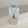 Stainless steel necklace with moka