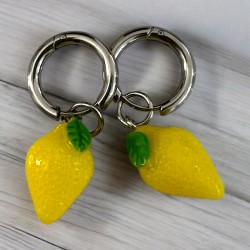 Stainless steel earrings with lemon