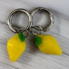 Stainless steel earrings with lemon