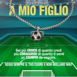 Football, Stainless steel necklace with pendant